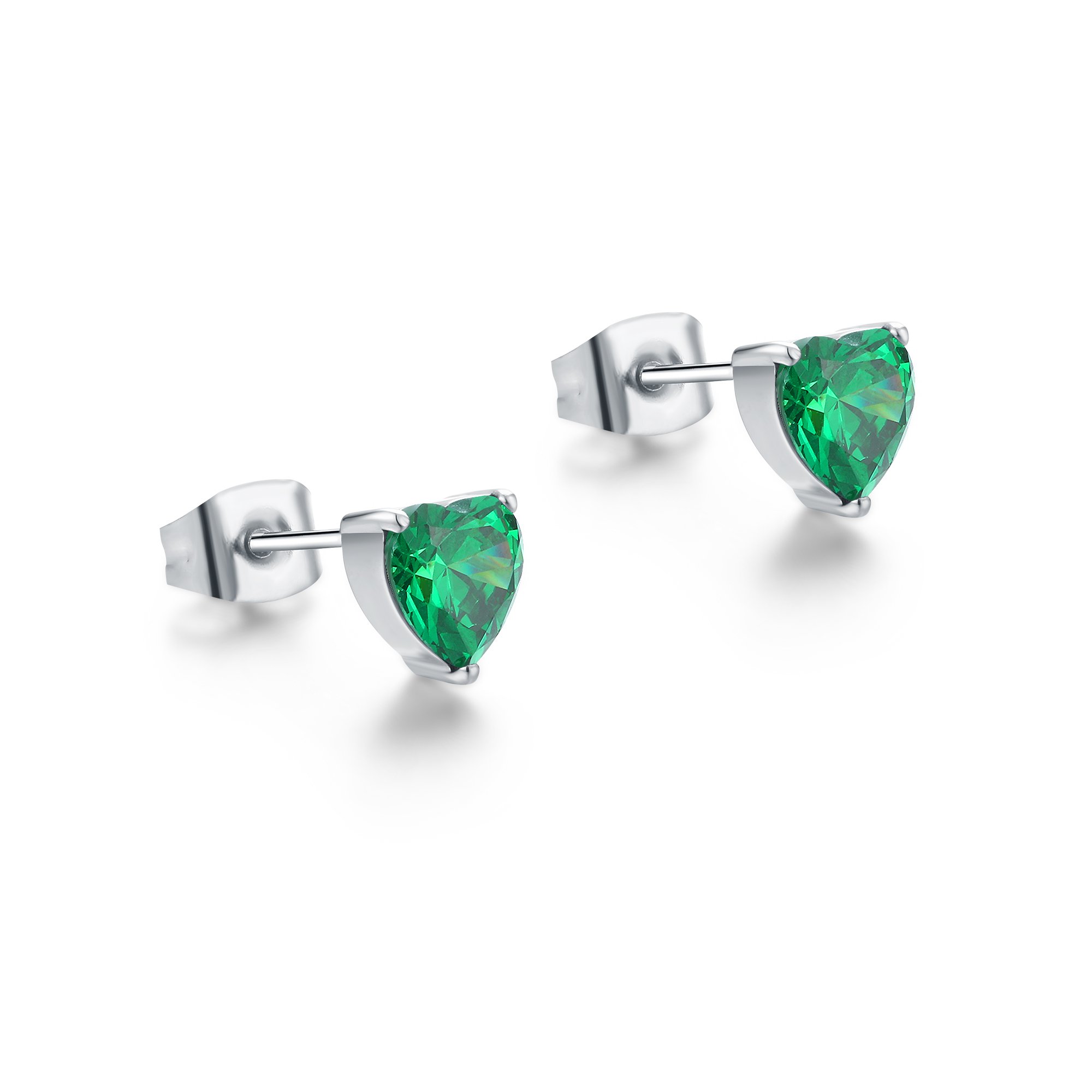 Orecchini cerchio cuore verde Brand Gioielli Cilento shop online