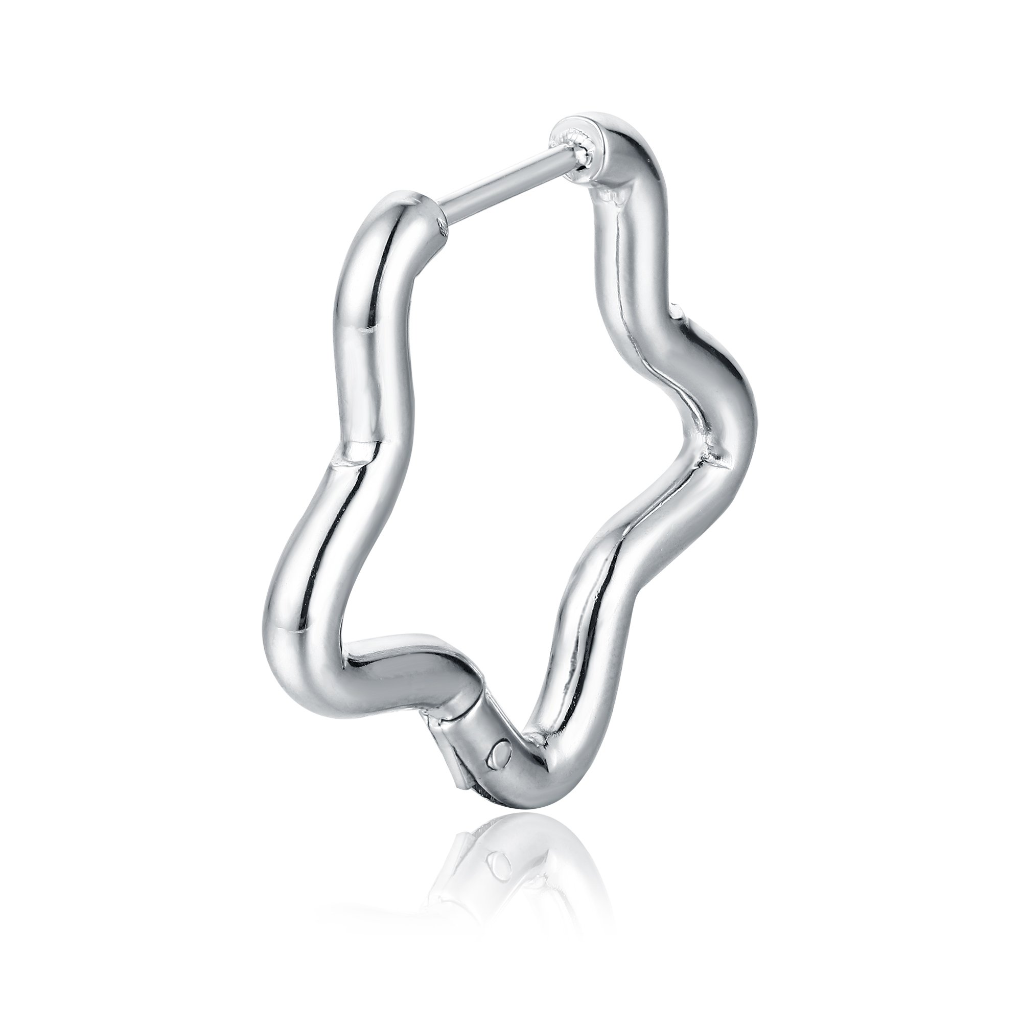 Orecchini singolo scattino stella acciaio Brand Gioielli Cilento shop online