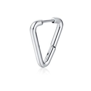 Orecchini singolo scattino triangolo acciaio Brand Gioielli Cilento shop online