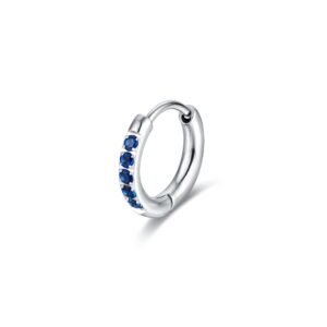 Orecchino Singolo Scattino Blu 12 mm Brand Gioielli Cilento shop online