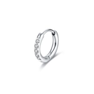 Orecchino Singolo Scattino bianco 12 mm Brand Gioielli Cilento shop online
