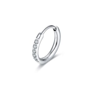 Orecchino Singolo Scattino bianco 14 mm Brand Gioielli Cilento shop online