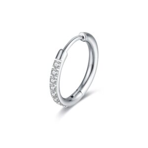 Orecchino Singolo Scattino bianco 16 mm Brand Gioielli Cilento shop online