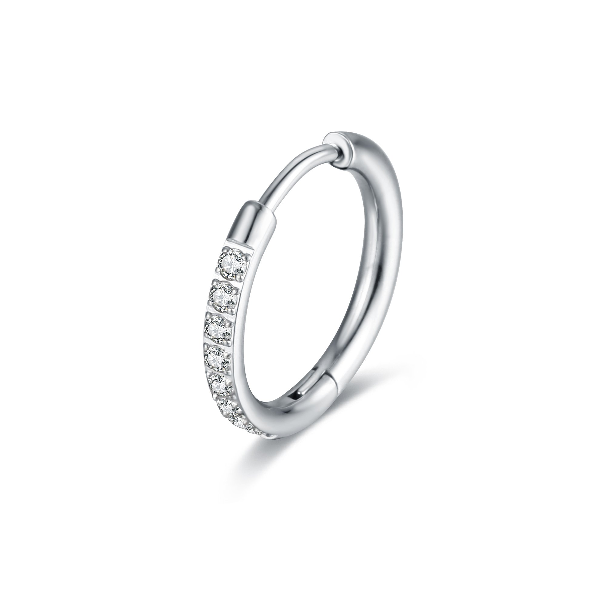 Orecchino Singolo Scattino bianco 16 mm Brand Gioielli Cilento shop online