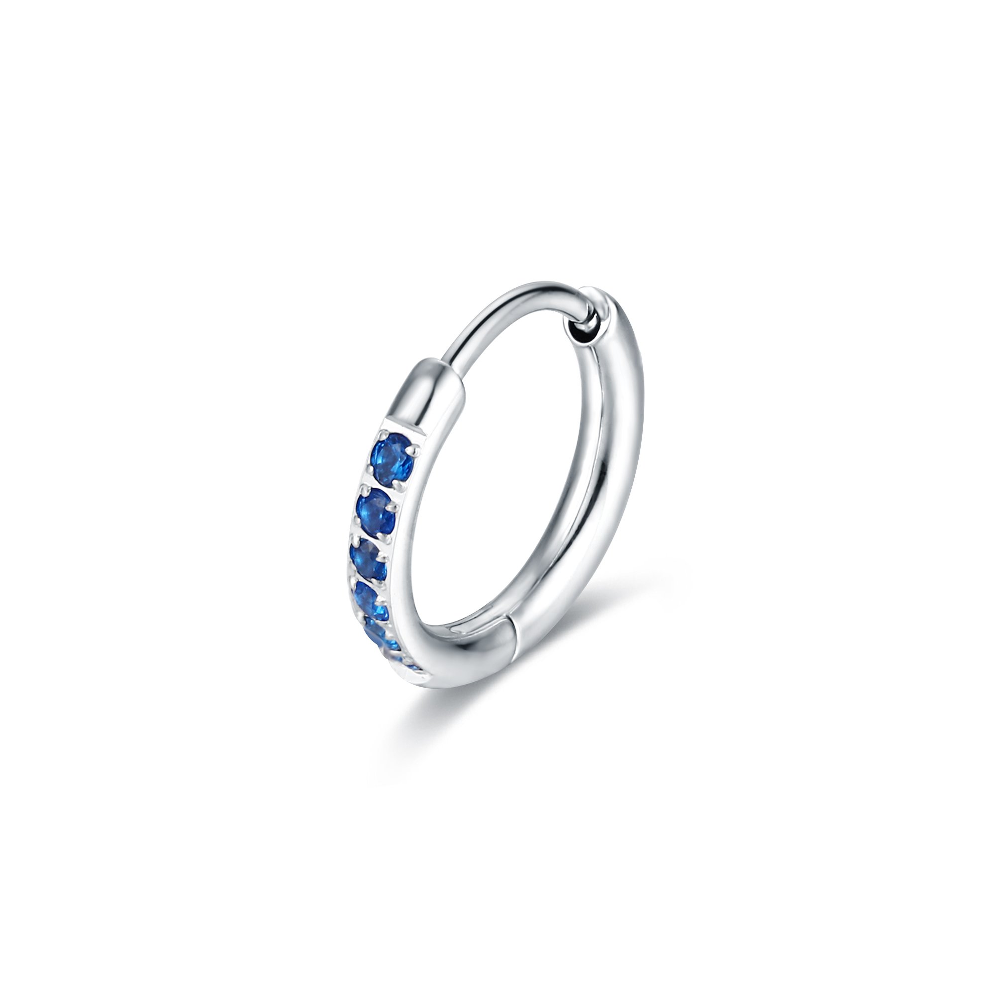 Orecchino Singolo Scattino blu 14 mm Brand Gioielli Cilento shop online