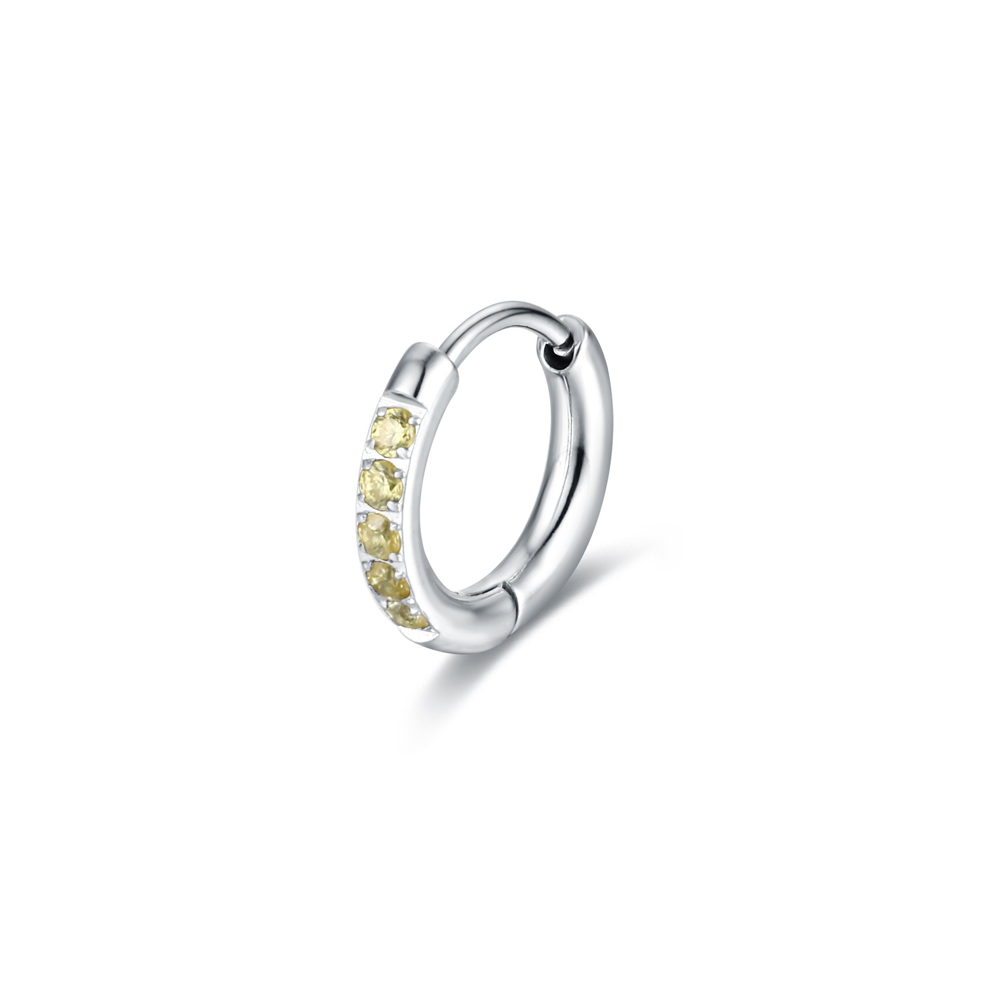 Orecchino Singolo Scattino giallo 12 mm Brand Gioielli Cilento shop online