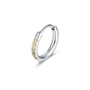 Orecchino Singolo Scattino giallo 14 mm Brand Gioielli Cilento shop online