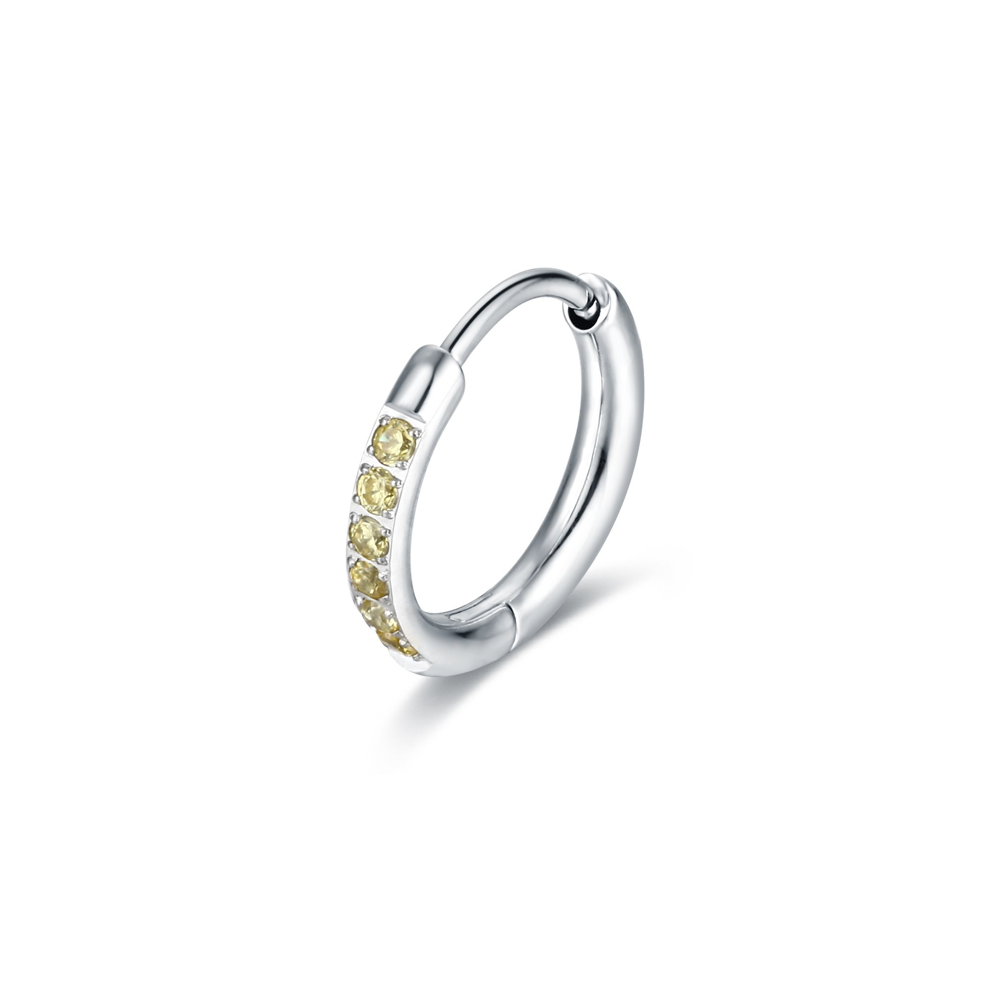 Orecchino Singolo Scattino giallo 14 mm Brand Gioielli Cilento shop online
