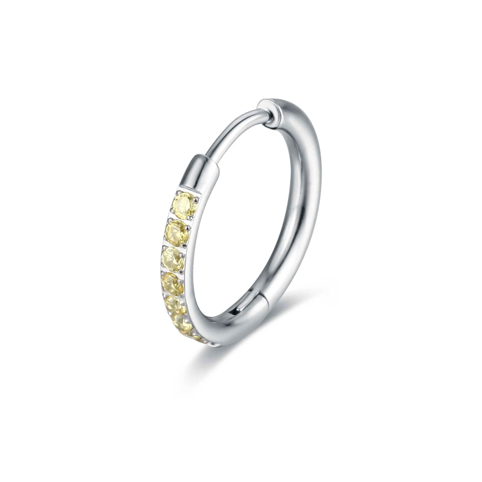 Orecchino Singolo Scattino giallo 16 mm Brand Gioielli Cilento shop online