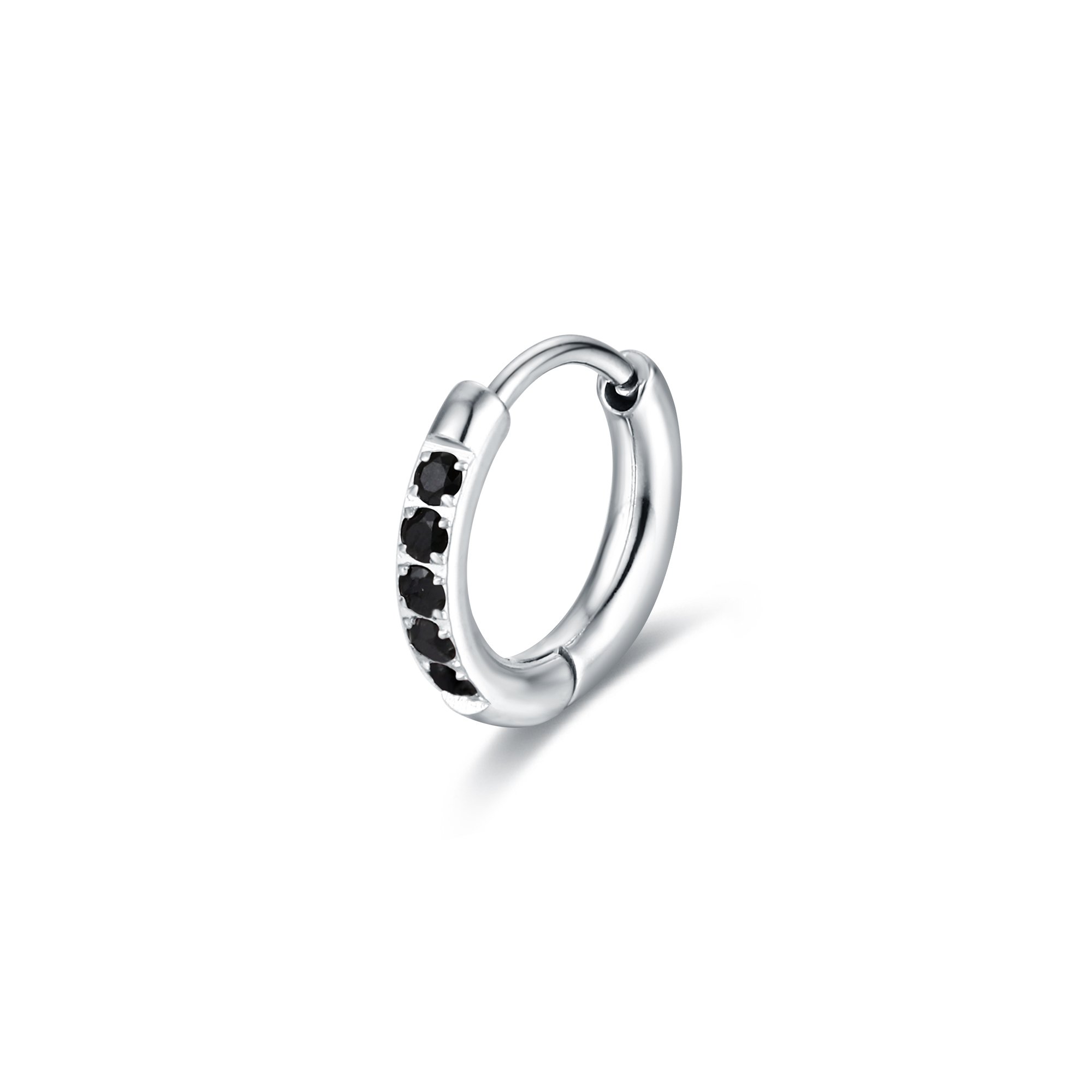 Orecchino Singolo Scattino nero 12 mm Brand Gioielli Cilento shop online