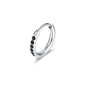 Orecchino Singolo Scattino nero 14 mm Brand Gioielli Cilento shop online
