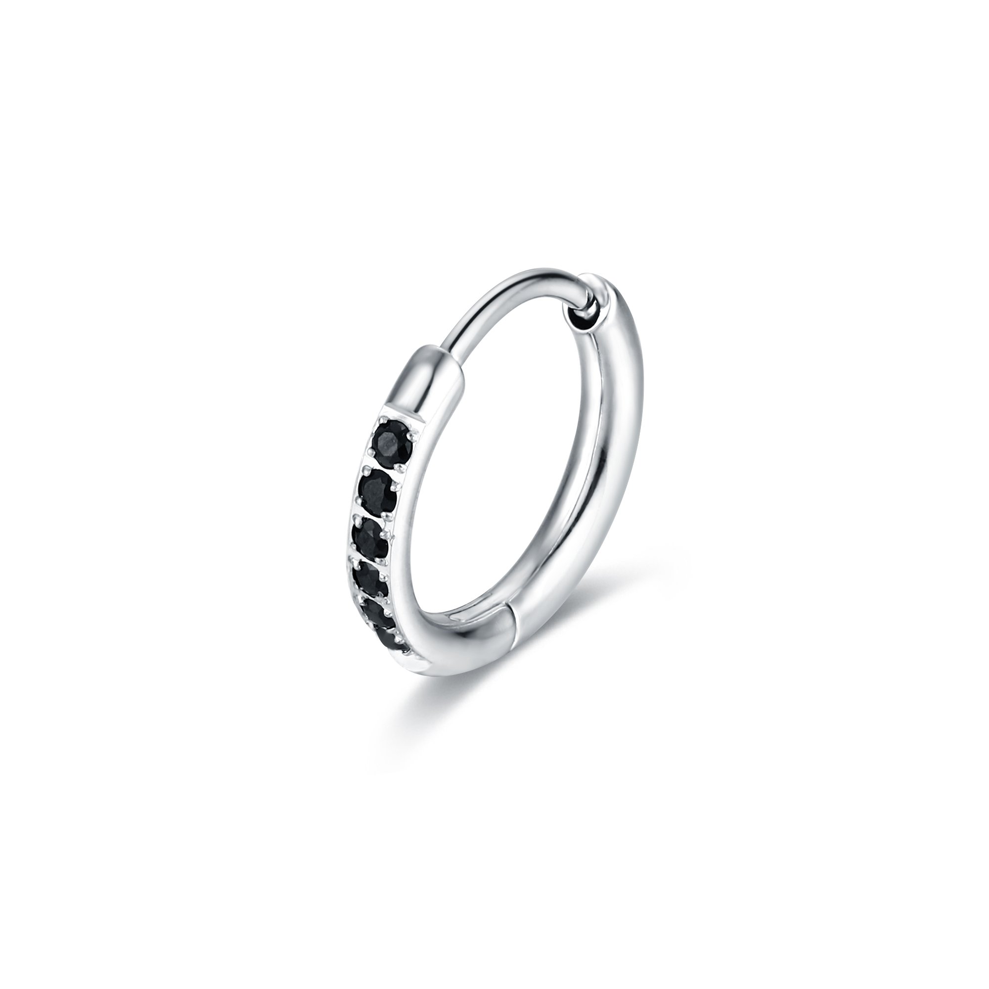 Orecchino Singolo Scattino nero 14 mm Brand Gioielli Cilento shop online