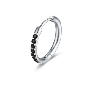 Orecchino Singolo Scattino nero 16 mm Brand Gioielli Cilento shop online