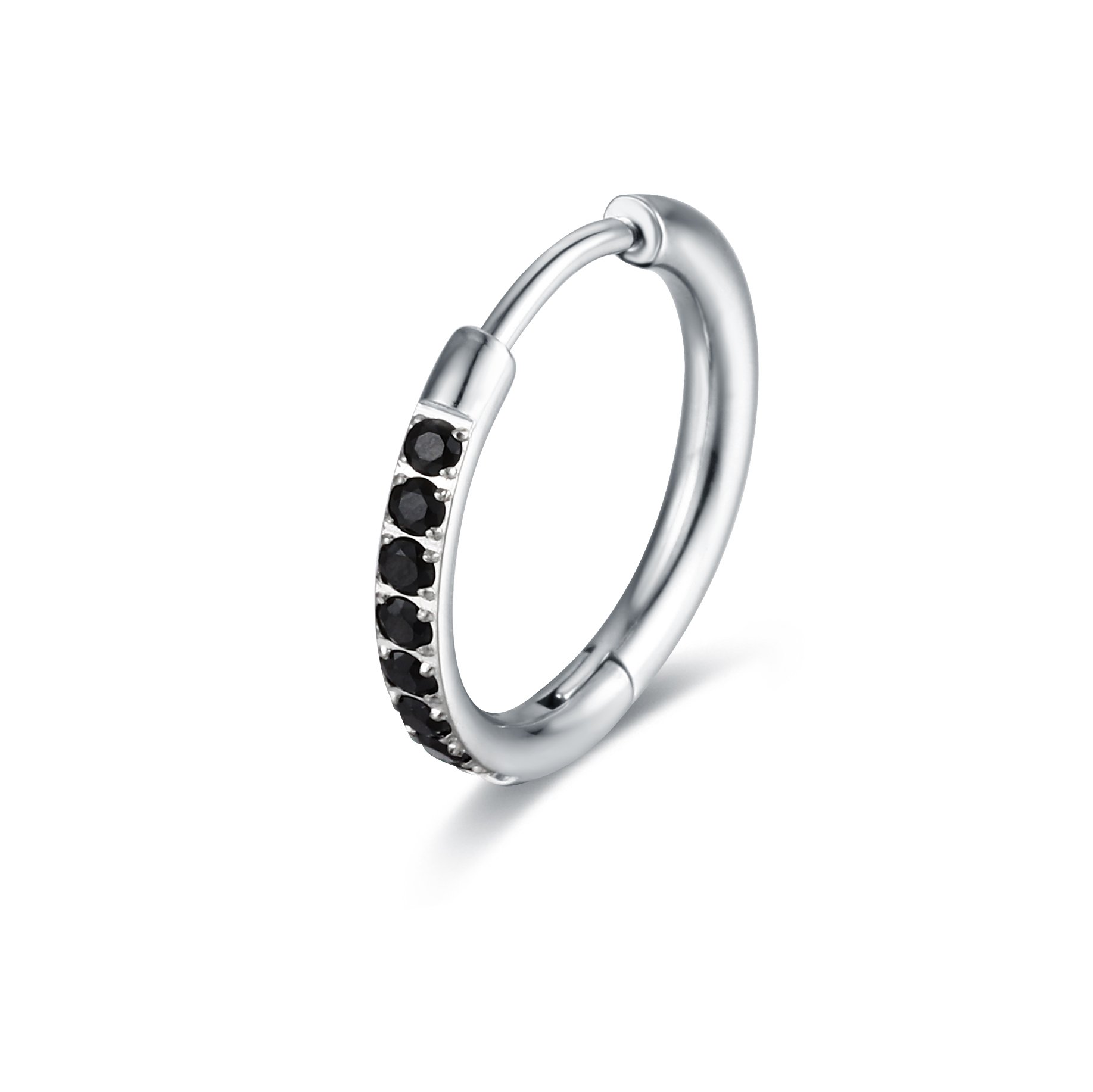 Orecchino Singolo Scattino nero 16 mm Brand Gioielli Cilento shop online