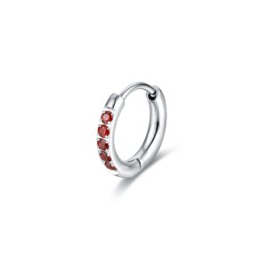 Orecchino Singolo Scattino rosso 12 mm Brand Gioielli Cilento shop online