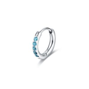 Orecchino Singolo Scattino turchese 12 mm Brand Gioielli Cilento shop online