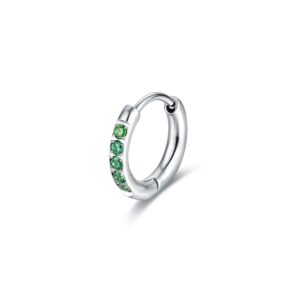 Orecchino Singolo Scattino verde 12 mm Brand Gioielli Cilento shop online