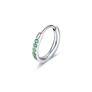 Orecchino Singolo Scattino verde 14 mm Brand Gioielli Cilento shop online