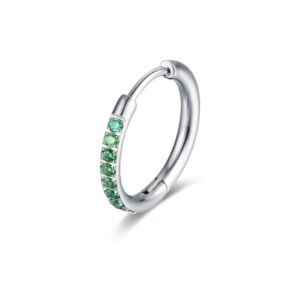 Orecchino Singolo Scattino verde 16 mm Brand Gioielli Cilento shop online