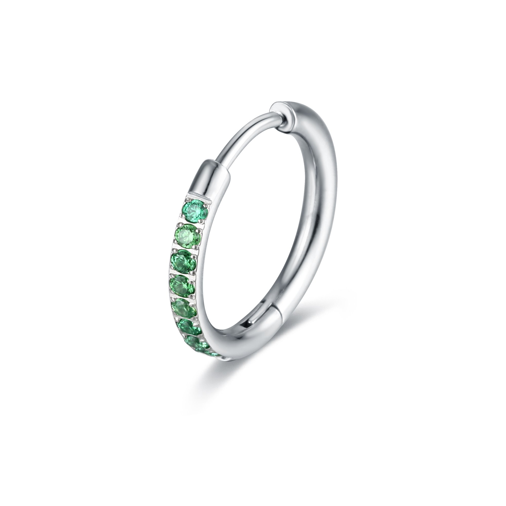 Orecchino Singolo Scattino verde 16 mm Brand Gioielli Cilento shop online