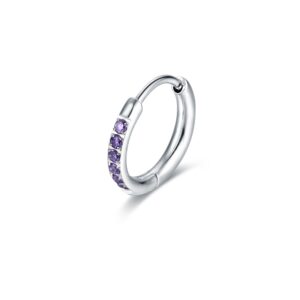 Orecchino Singolo Scattino viola 14 mm Brand Gioielli Cilento shop online
