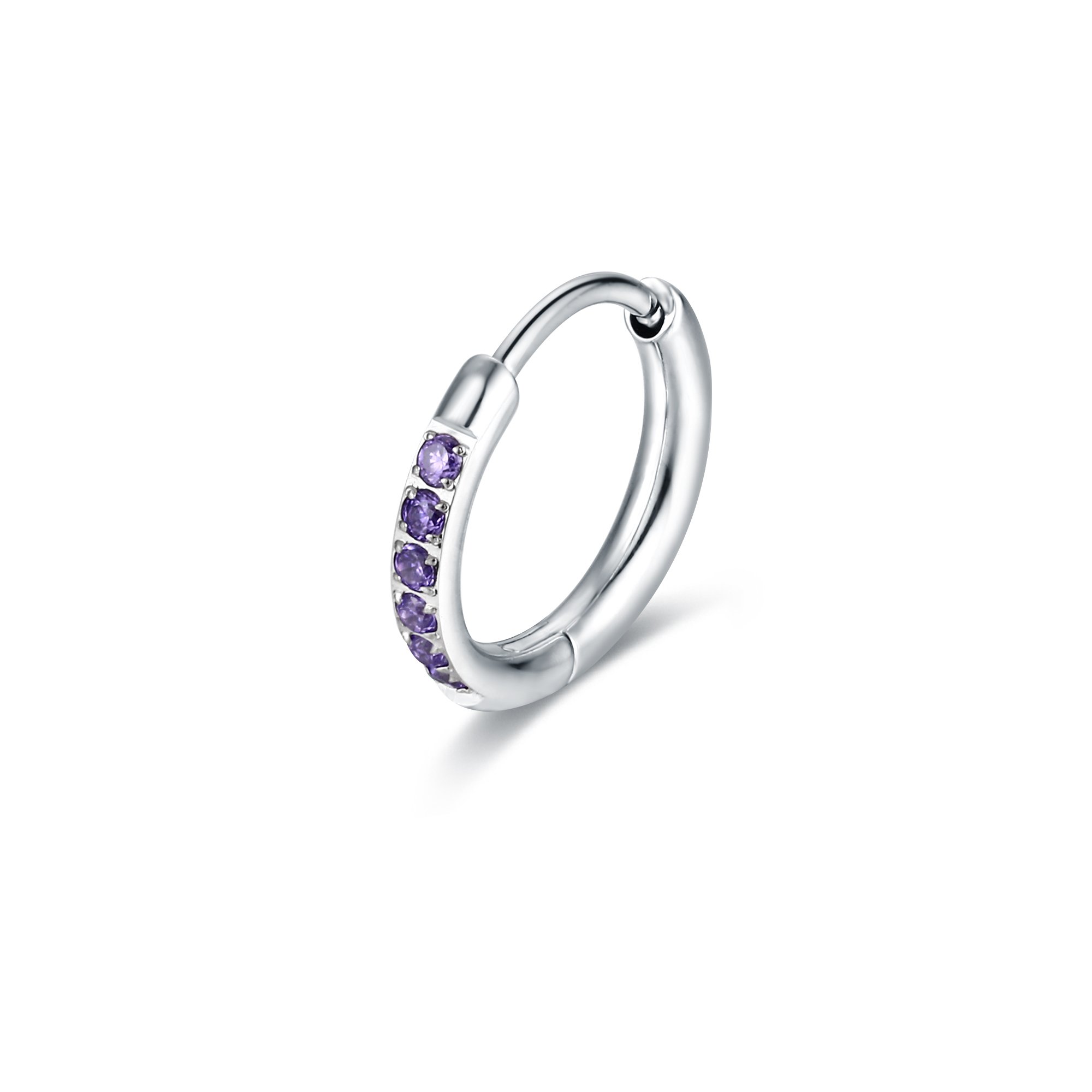 Orecchino Singolo Scattino viola 14 mm Brand Gioielli Cilento shop online