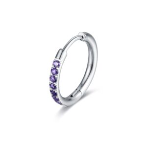 Orecchino Singolo Scattino viola 16 mm Brand Gioielli Cilento shop online