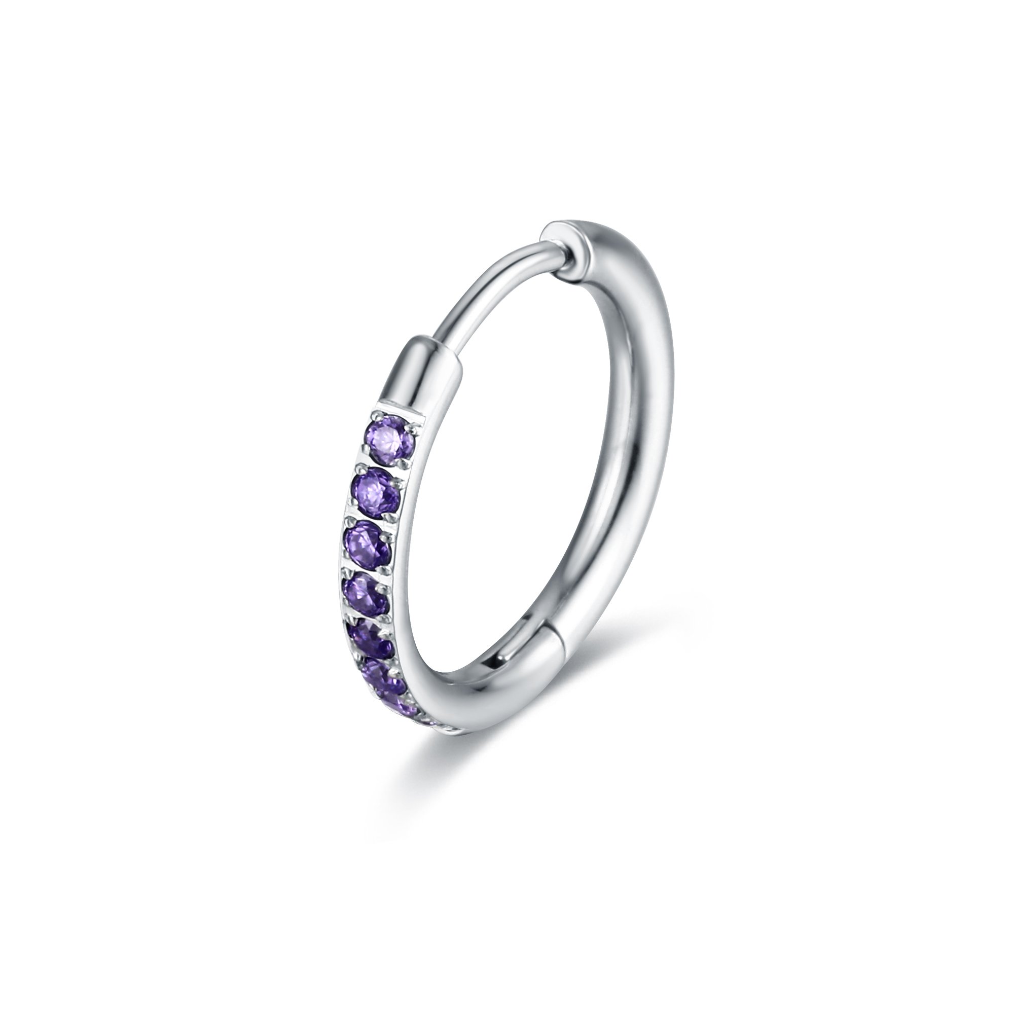 Orecchino Singolo Scattino viola 16 mm Brand Gioielli Cilento shop online