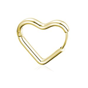 Orecchino singolo scattino cuore grande oro Brand Gioielli Cilento shop online