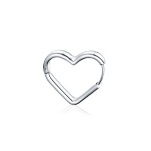 Orecchino singolo scattino cuore piccolo acciaio Brand Gioielli Cilento shop online