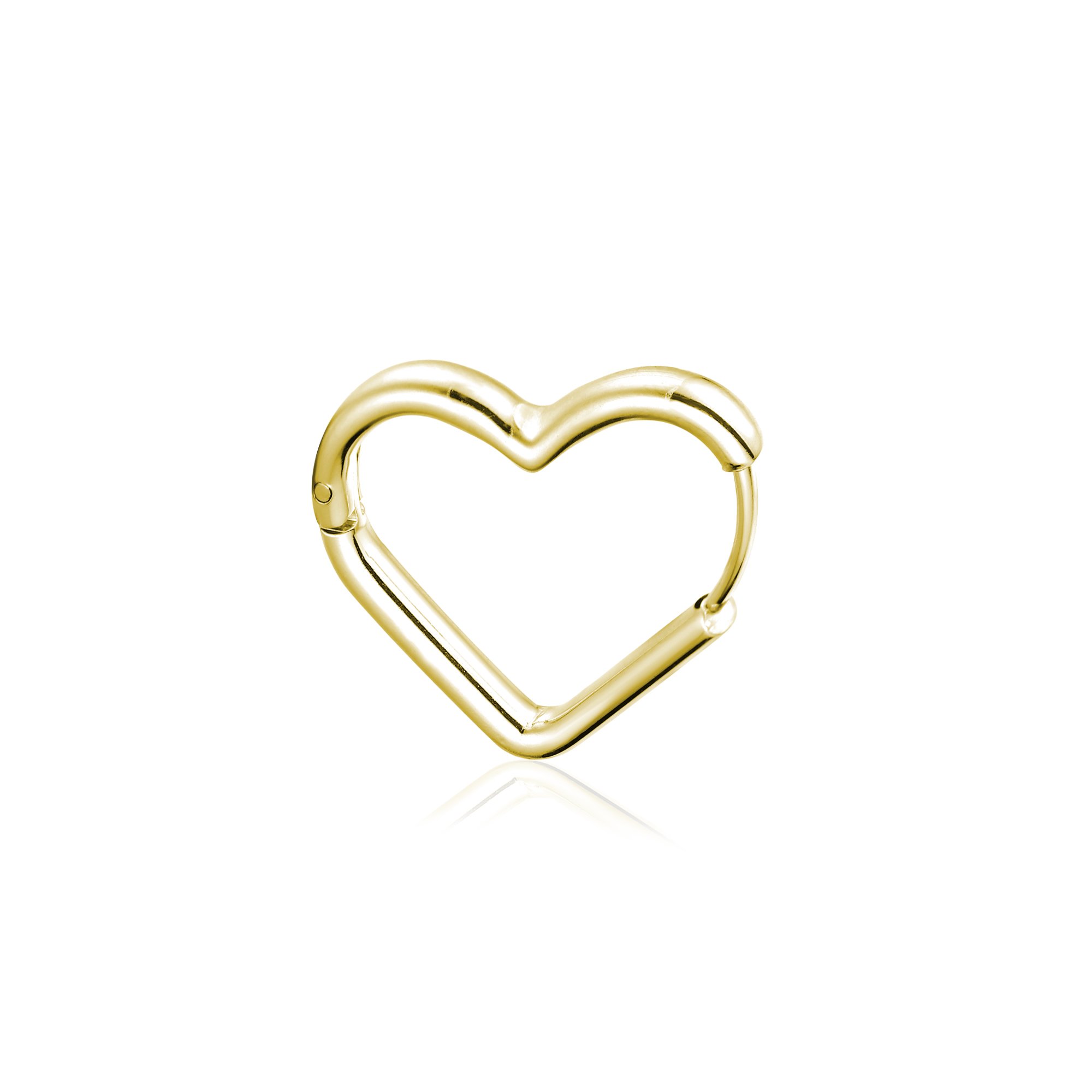 Orecchino singolo scattino cuore piccolo oro Brand Gioielli Cilento shop online