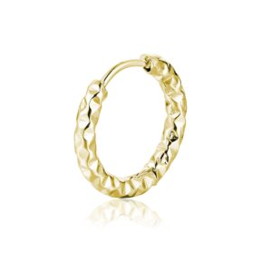 Orecchino singolo scattino diamantato grande oro Brand Gioielli Cilento shop online