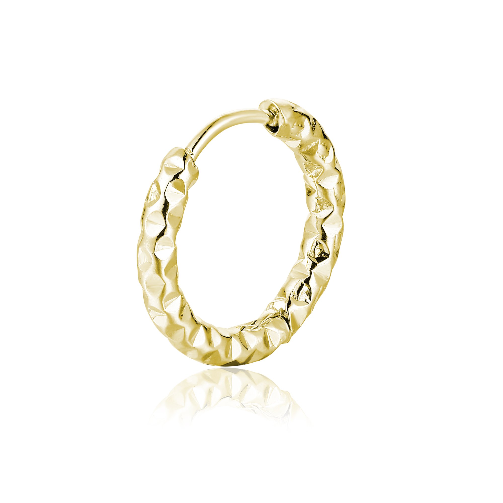 Orecchino singolo scattino diamantato grande oro Brand Gioielli Cilento shop online