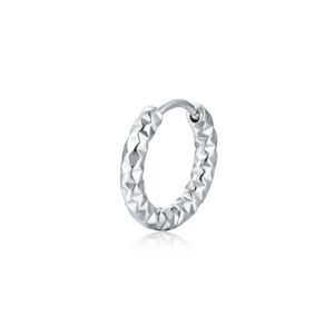 Orecchino singolo scattino diamantato piccolo acciaio Brand Gioielli Cilento shop online