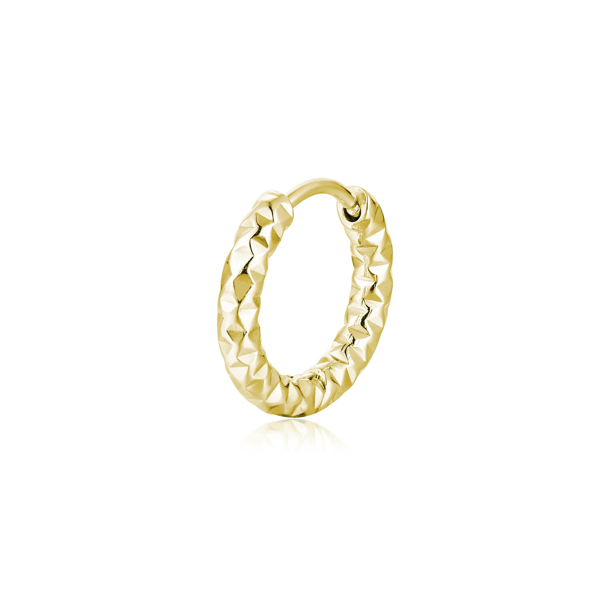 Orecchino singolo scattino diamantato piccolo oro Brand Gioielli Cilento shop online