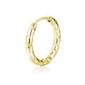 Orecchino singolo scattino martellato piccolo oro Brand Gioielli Cilento shop online