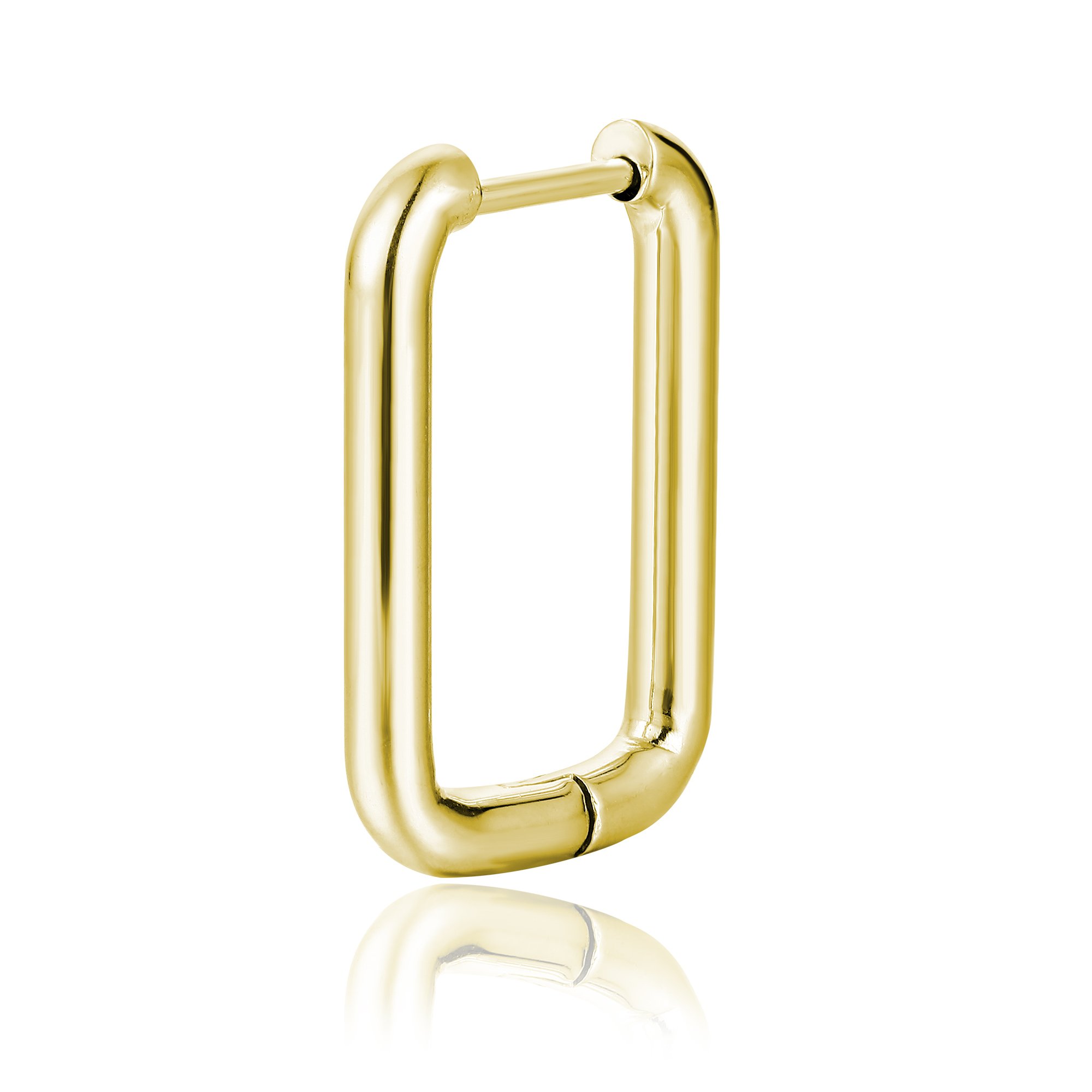 Orecchino singolo scattino rettangolo oro Brand Gioielli Cilento shop online