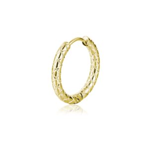 Orecchino singolo scattino rombi oro Brand Gioielli Cilento shop online