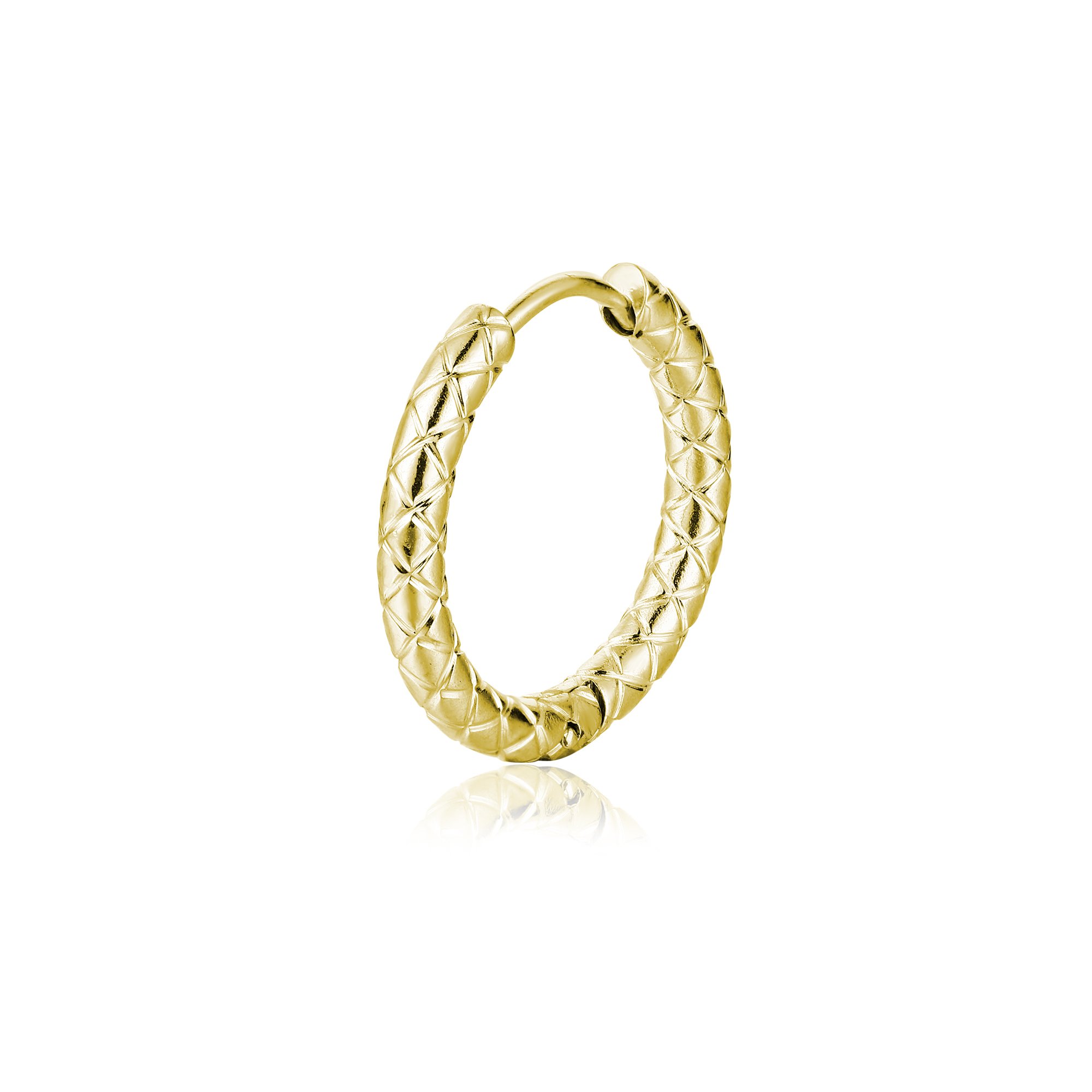 Orecchino singolo scattino rombi oro Brand Gioielli Cilento shop online