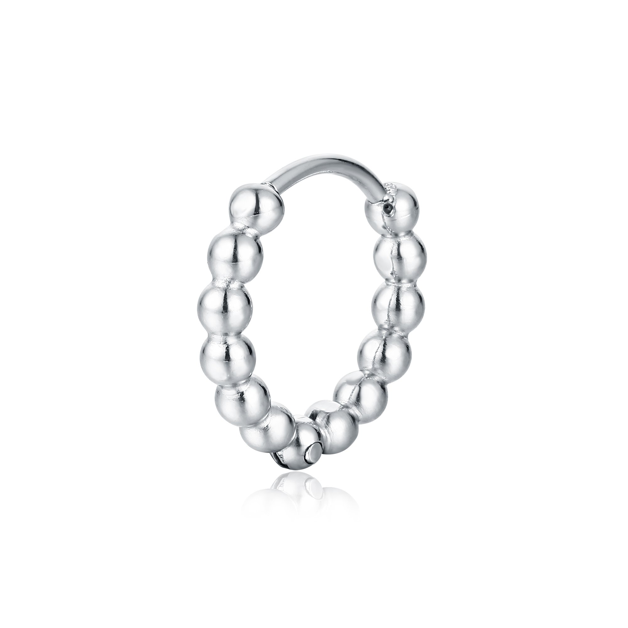 Orecchino singolo scattino sfere acciaio Brand Gioielli Cilento shop online