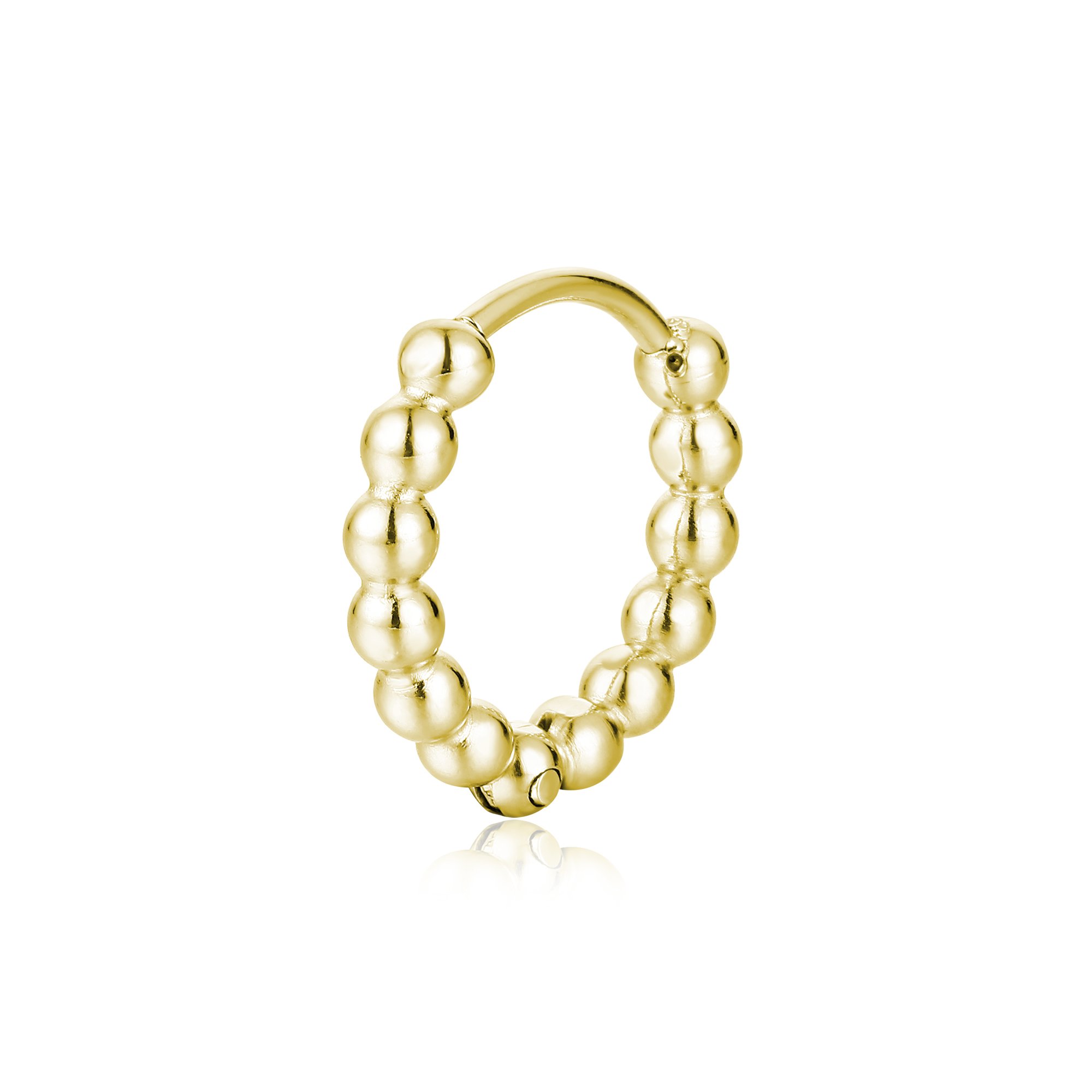Orecchino singolo scattino sfere oro Brand Gioielli Cilento shop online