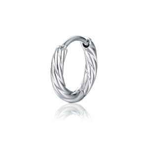 Orecchino singolo scattino twist acciaio Brand Gioielli Cilento shop online