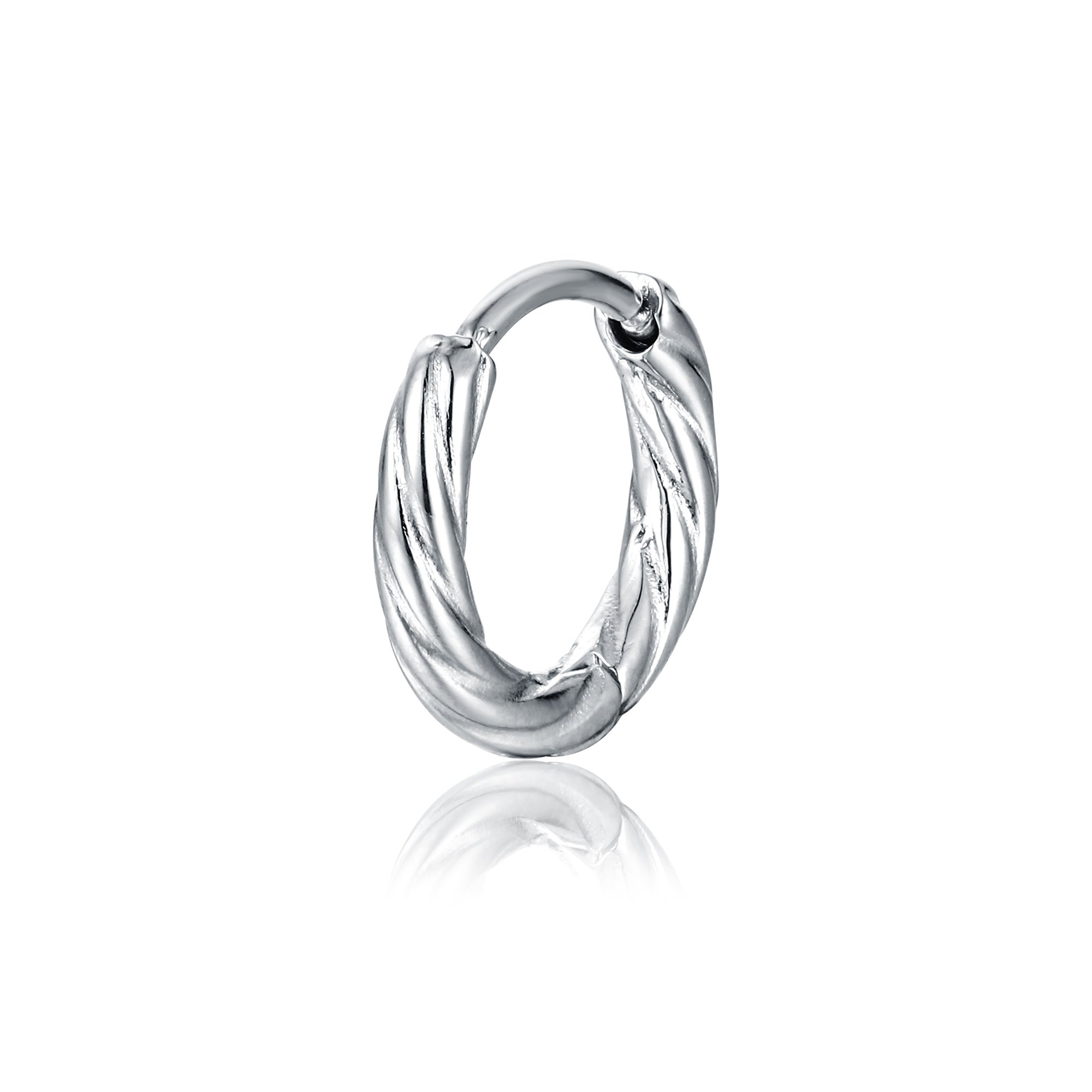 Orecchino singolo scattino twist acciaio Brand Gioielli Cilento shop online