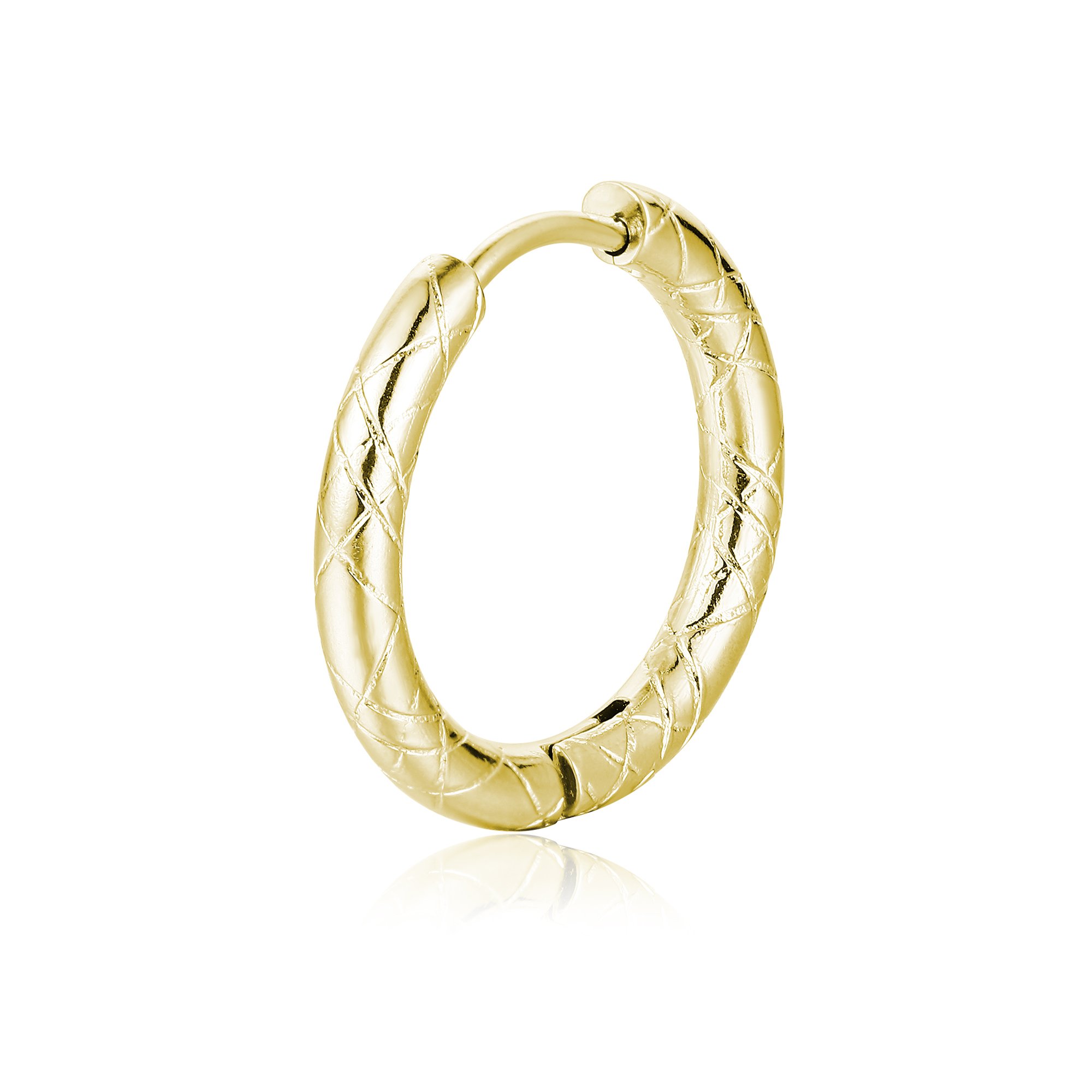 Orecchino singolo scattino zigrinato oro Brand Gioielli Cilento shop online